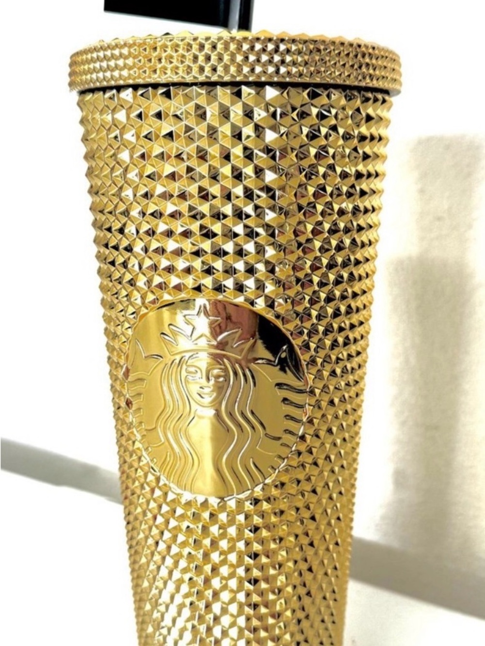 Starbucks Gold Studded Tumbler with Siren Medallion